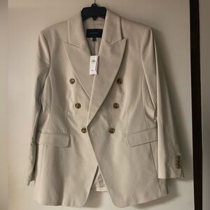 Banana Republic Beige Double-Breasted Blazer
